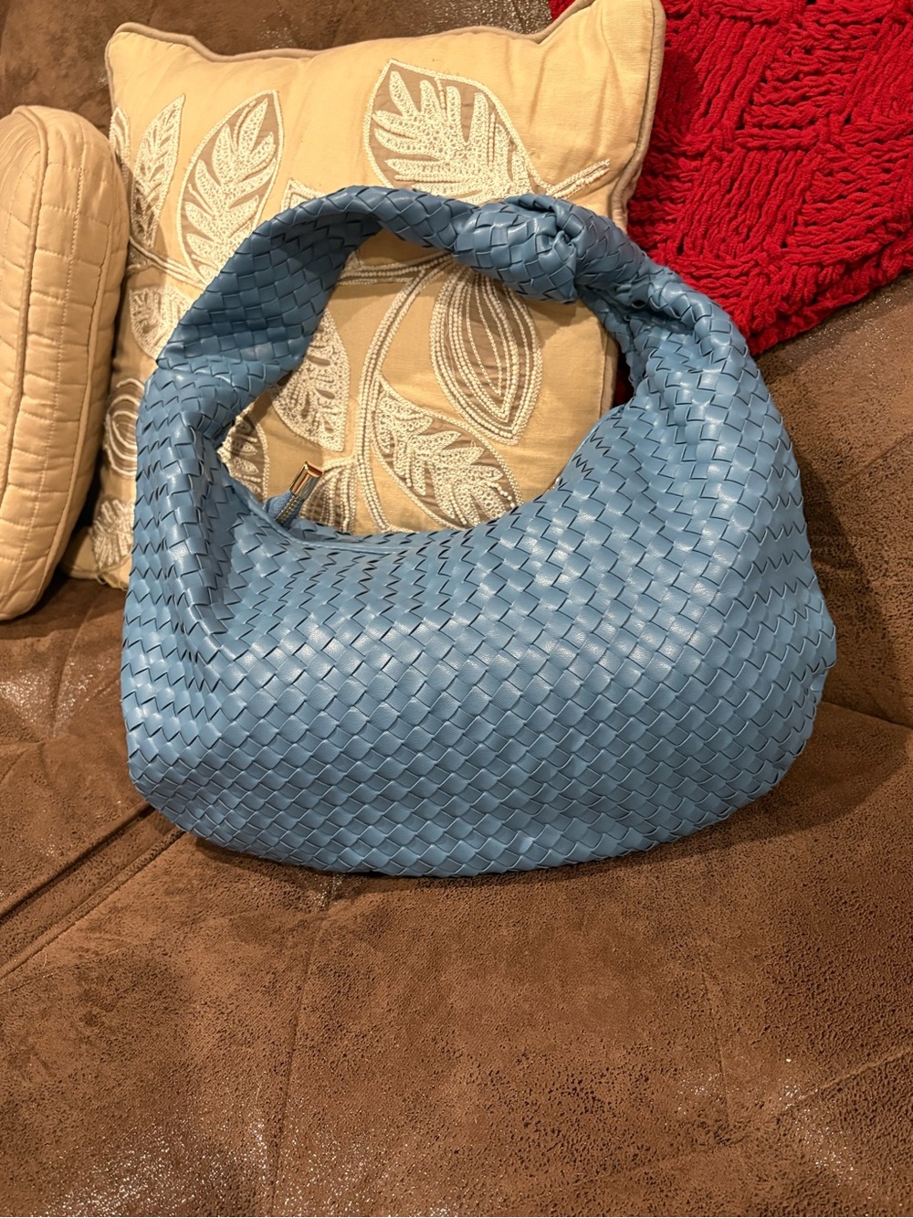 💖SPOTLIGHT💖NWOT Melie Bianco Brigitte Large Satchel in Sky Blue - Picture 3 of 8